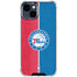NBA Philadelphia 76ers Canvas Split iPhone 15 Clear Case