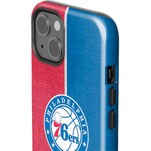 NBA Philadelphia 76ers Canvas Split iPhone 15 Impact Case