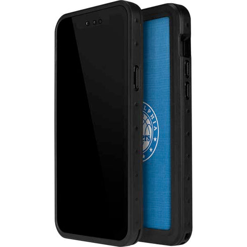 NBA Philadelphia 76ers Canvas Split iPhone 15 Plus Waterproof Case
