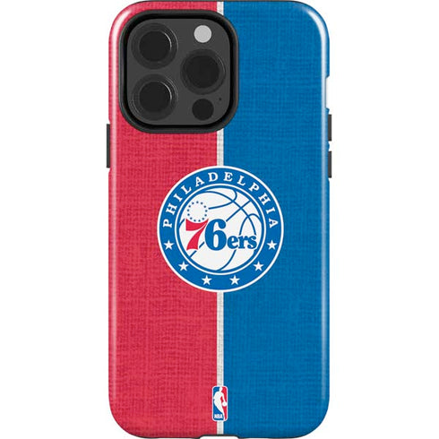 NBA Philadelphia 76ers Canvas Split iPhone 15 Pro Impact Case