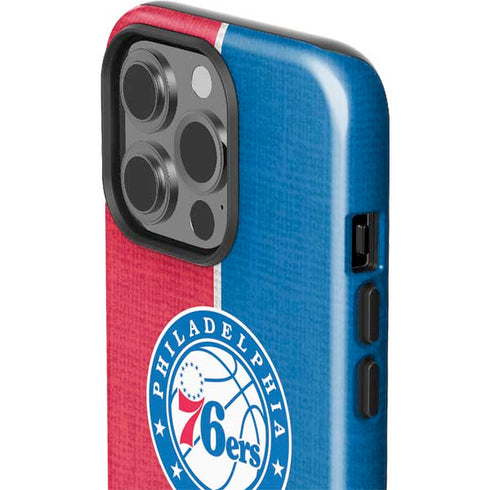 NBA Philadelphia 76ers Canvas Split iPhone 15 Pro Impact Case