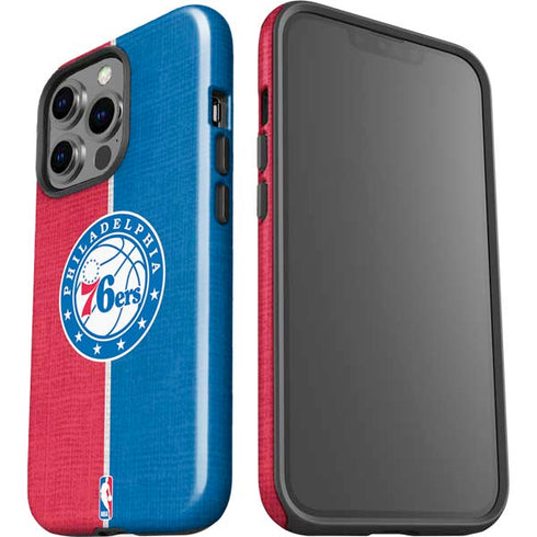 NBA Philadelphia 76ers Canvas Split iPhone 15 Pro Impact Case