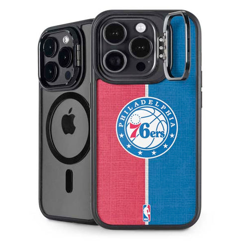 NBA Philadelphia 76ers Canvas Split iPhone 15 Pro Kickstand Case