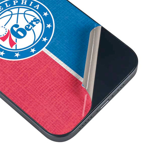 NBA Philadelphia 76ers Canvas Split iPhone 15 Skin