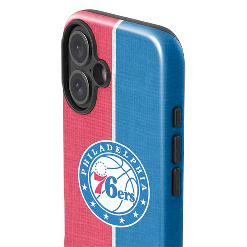 NBA Philadelphia 76ers Canvas Split iPhone 16 Impact Case