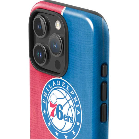 NBA Philadelphia 76ers Canvas Split iPhone 16 Pro Impact Case