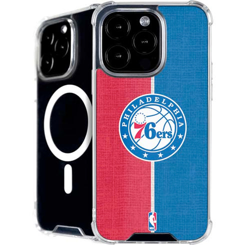 NBA Philadelphia 76ers Canvas Split iPhone 16 Pro Max MagSafe Case