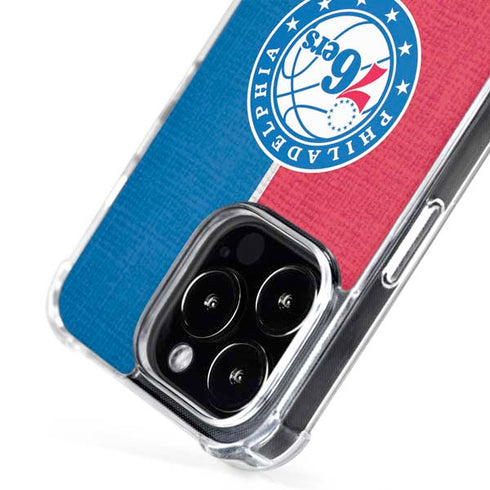 NBA Philadelphia 76ers Canvas Split iPhone 16 Pro Max MagSafe Case