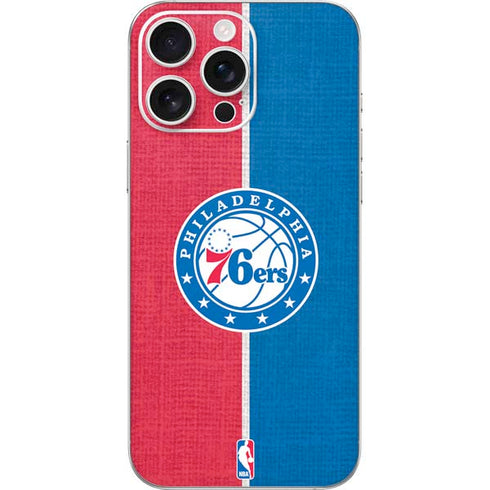 NBA Philadelphia 76ers Canvas Split iPhone 16 Pro Max Skin