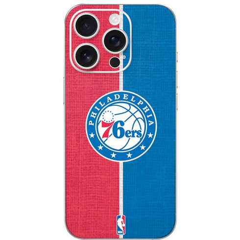 NBA Philadelphia 76ers Canvas Split iPhone 16 Pro Skin
