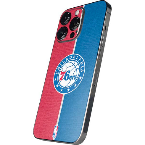 NBA Philadelphia 76ers Canvas Split iPhone 16 Pro Skin