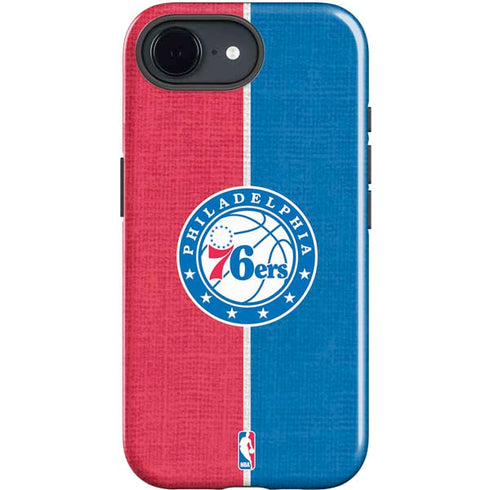 NBA Philadelphia 76ers Canvas Split iPhone 16e Impact Case