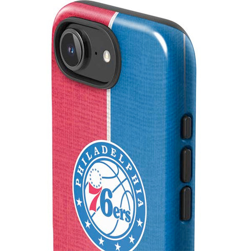 NBA Philadelphia 76ers Canvas Split iPhone 16e Impact Case
