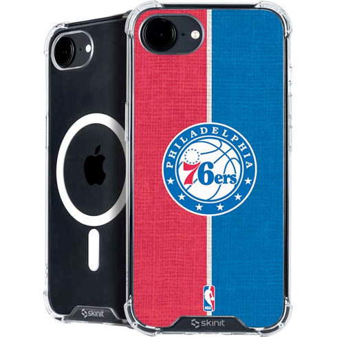 NBA Philadelphia 76ers Canvas Split iPhone 16e MagSafe Case