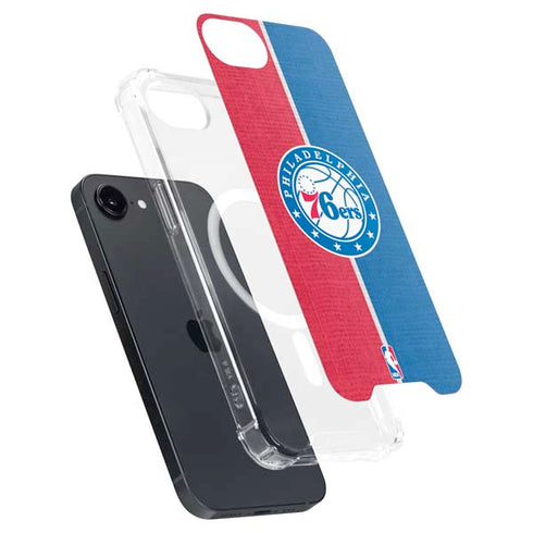 NBA Philadelphia 76ers Canvas Split iPhone 16e MagSafe Case