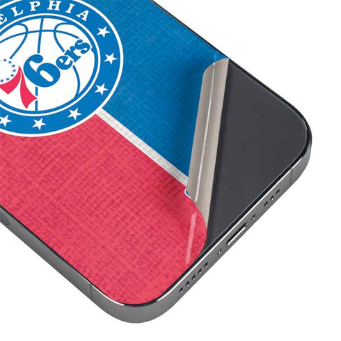 NBA Philadelphia 76ers Canvas Split iPhone 16e Skin