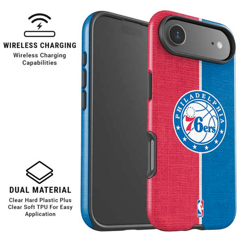 NBA Philadelphia 76ers Canvas Split iPhone 17 Air Magsafe Impact Case