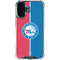 NBA Philadelphia 76ers Canvas Split iPhone 17 Clear Case