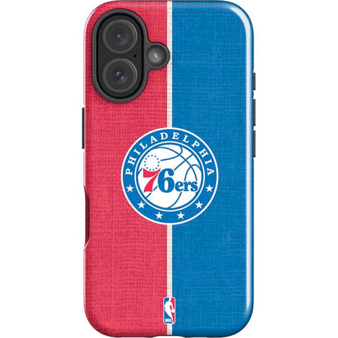 NBA Philadelphia 76ers Canvas Split iPhone 17 Impact Case
