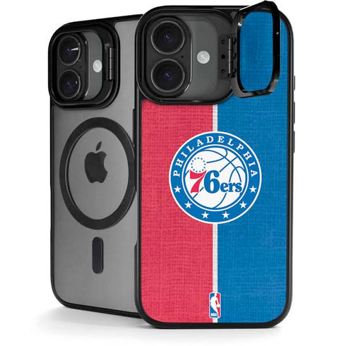 NBA Philadelphia 76ers Canvas Split iPhone 17 Kickstand Case