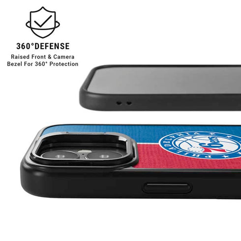 NBA Philadelphia 76ers Canvas Split iPhone 17 Kickstand Case