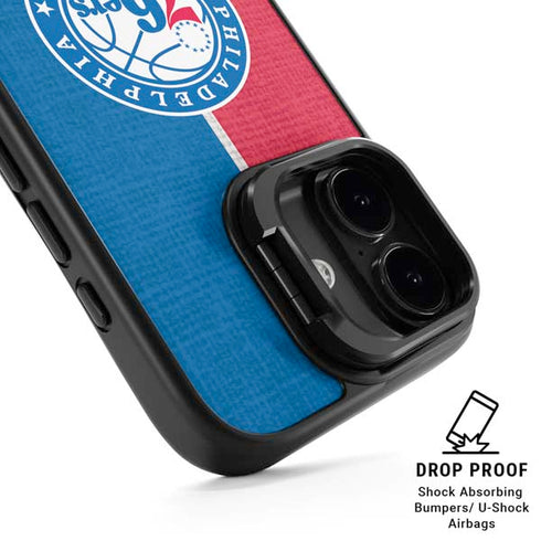 NBA Philadelphia 76ers Canvas Split iPhone 17 Kickstand Case