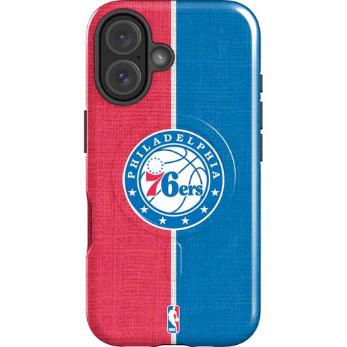 NBA Philadelphia 76ers Canvas Split iPhone 17 Magsafe Impact Case