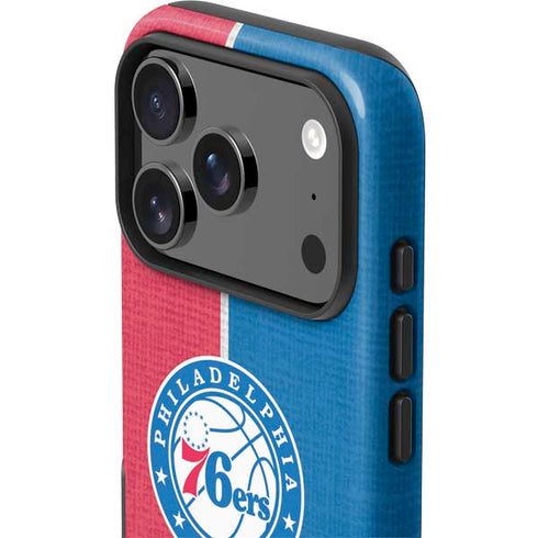 NBA Philadelphia 76ers Canvas Split iPhone 17 Pro Impact Case