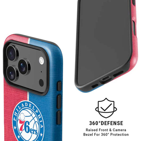 NBA Philadelphia 76ers Canvas Split iPhone 17 Pro Magsafe Impact Case