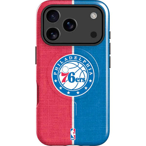 NBA Philadelphia 76ers Canvas Split iPhone 17 Pro Max Magsafe Impact Case