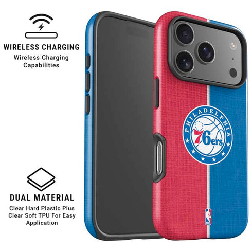 NBA Philadelphia 76ers Canvas Split iPhone 17 Pro Max Magsafe Impact Case