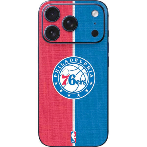 NBA Philadelphia 76ers Canvas Split iPhone 17 Pro Max Skin