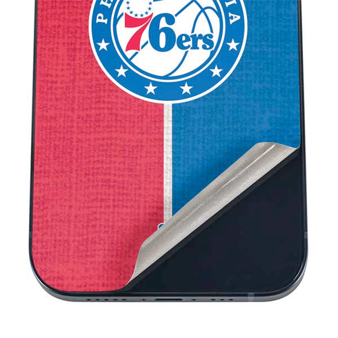 NBA Philadelphia 76ers Canvas Split iPhone 17 Skin