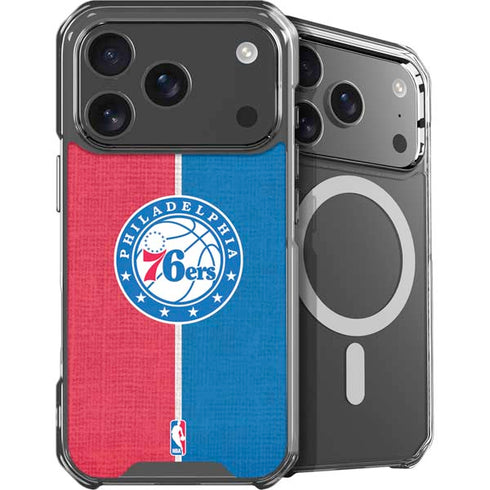 NBA Philadelphia 76ers Canvas Split iPhone 18 Pro Max MagSafe Case