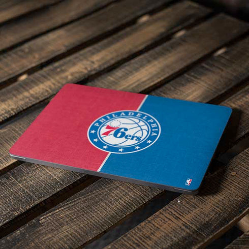 NBA Philadelphia 76ers Canvas Split Apple MacBook Air Skin