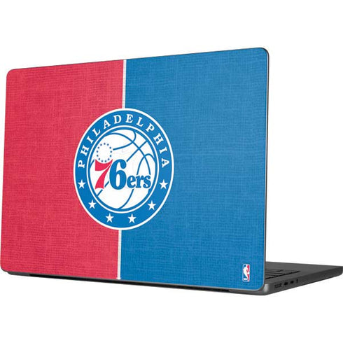 NBA Philadelphia 76ers Canvas Split Apple MacBook Pro 14-inch Skin