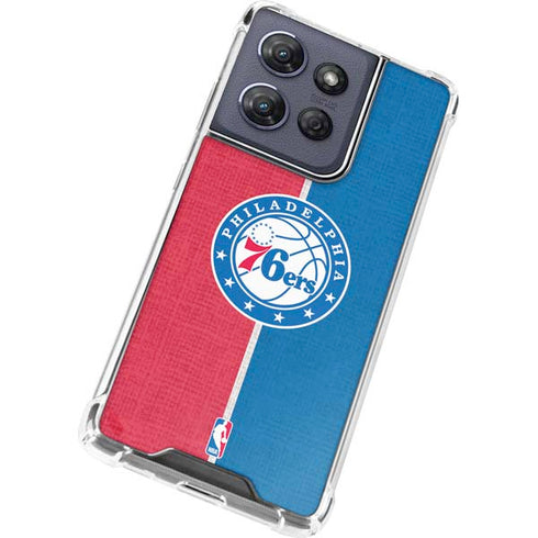 NBA Philadelphia 76ers Canvas Split Moto G 5G (2025) Clear Case