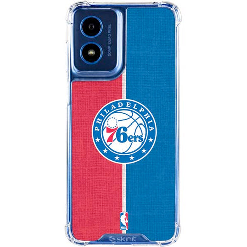 NBA Philadelphia 76ers Canvas Split Moto G 5G (2024) Clear Case