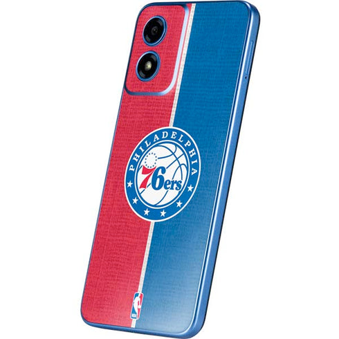 NBA Philadelphia 76ers Canvas Split Moto G Play 4G (2024) Skin