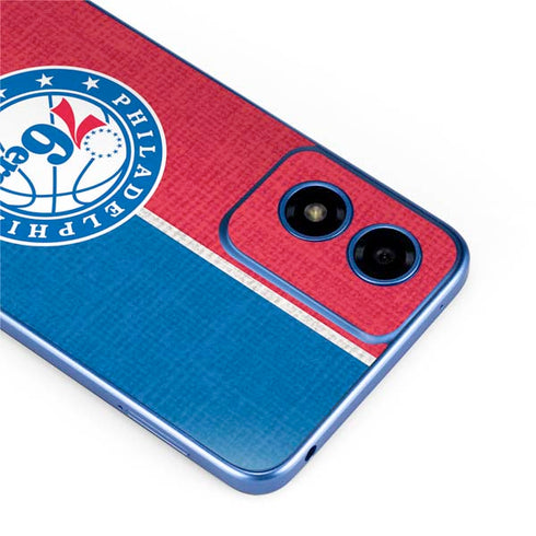 NBA Philadelphia 76ers Canvas Split Moto G Play 4G (2024) Skin