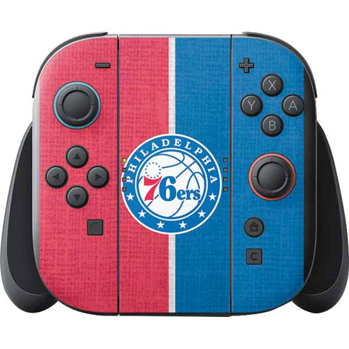 NBA Philadelphia 76ers Canvas Split Nintendo Switch 2 (2025) with Joy-Con Skin