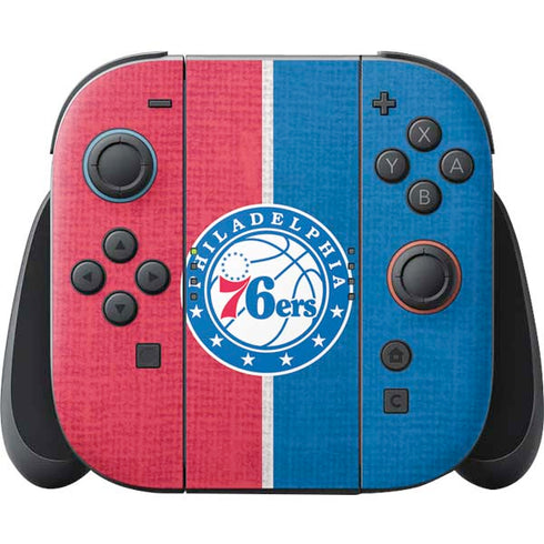 NBA Philadelphia 76ers Canvas Split Nintendo Skins