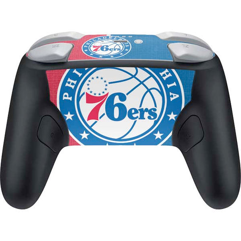NBA Philadelphia 76ers Canvas Split Nintendo Switch 2 (2025) Pro Controller Skin