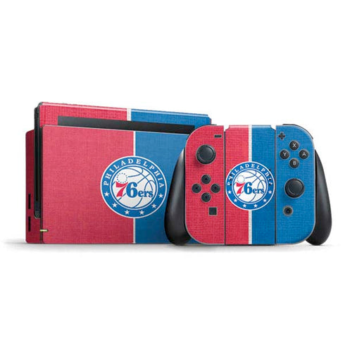 NBA Philadelphia 76ers Canvas Split Nintendo Skins