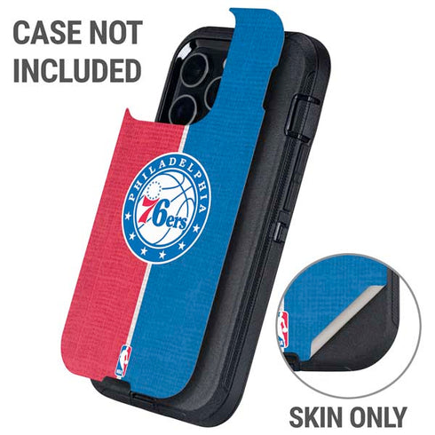 NBA Philadelphia 76ers Canvas Split Otterbox Defender iPhone Skin