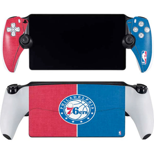 NBA Philadelphia 76ers Canvas Split PlayStation Portal Remote Player Skin