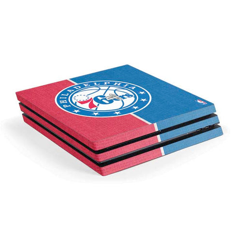NBA Philadelphia 76ers Canvas Split PlayStation PS4 Skins