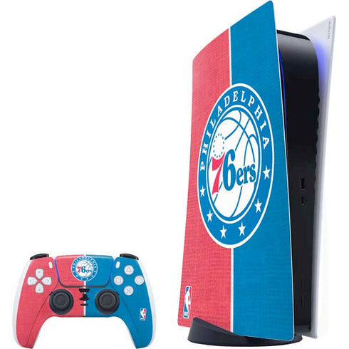 NBA Philadelphia 76ers Canvas Split PlayStation PS5 Skins
