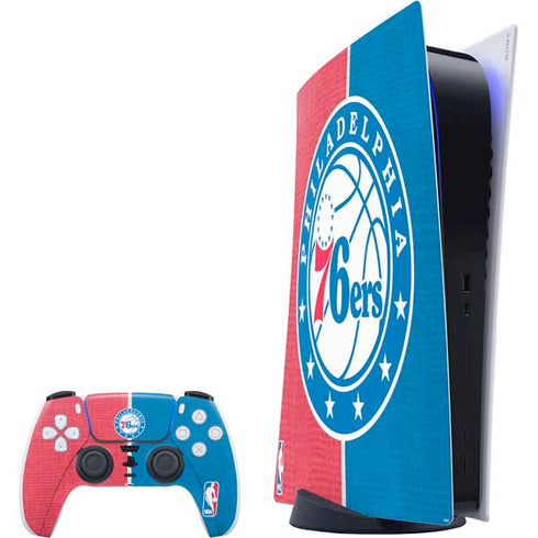 NBA Philadelphia 76ers Canvas Split PlayStation PS5 Skins
