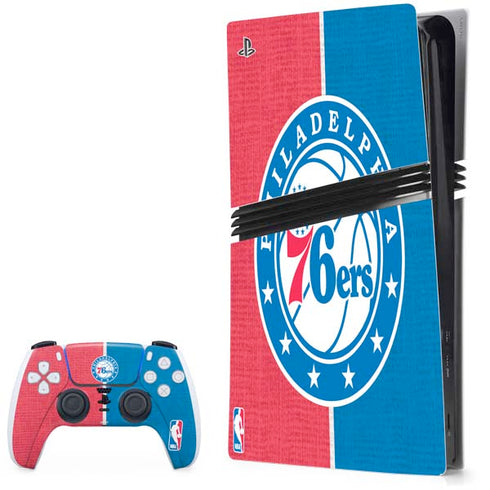 NBA Philadelphia 76ers Canvas Split PlayStation PS5 Skins